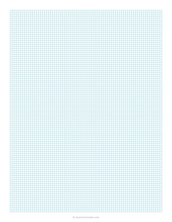 110 inch grid plain graph paper blue free printable