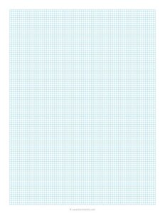 1/10 Plain Graph Paper - Blue