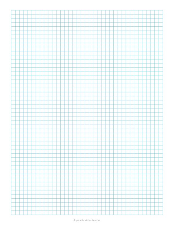 15 inch grid plain graph paper blue free printable