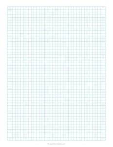 1/5 Plain Graph Paper - Blue