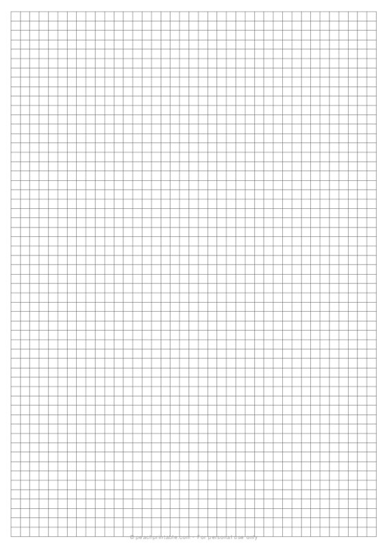 1/5 Inch Grid Plain Graph Paper on A4