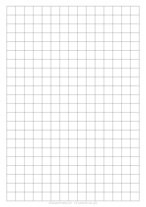 1/4 Graph Paper /1/4 Inch Grid Paper Printable Template in PDF