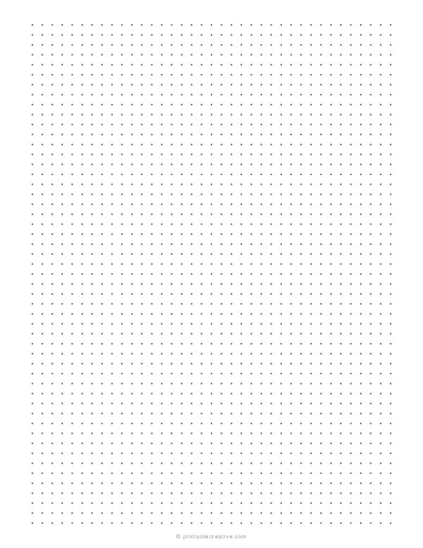 Printable Dot Grid Paper, Letter Size Dotted Paper, Bullet Journal, PDF  Printable