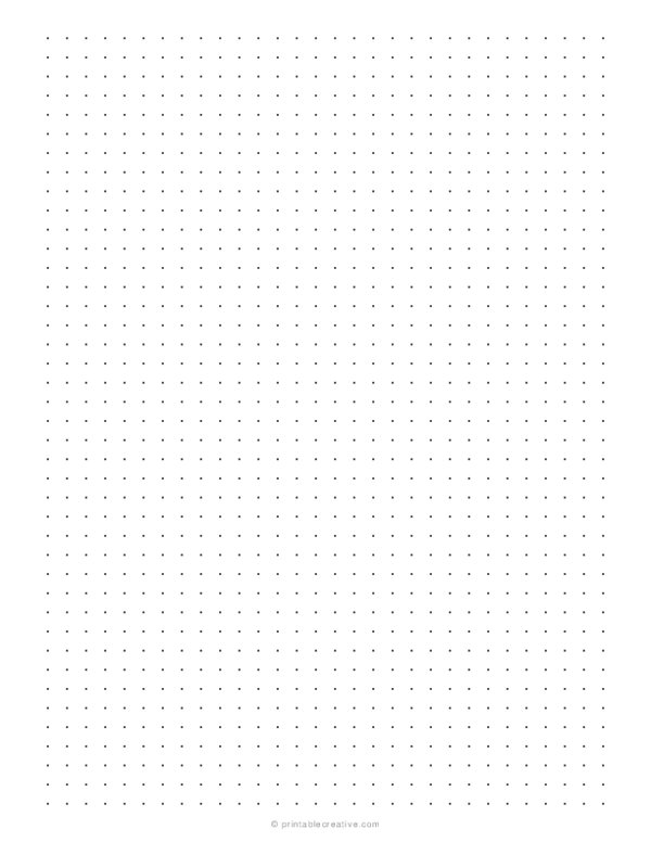 1/4" Inch Dot Grid Paper - Free Printable Graph Papers