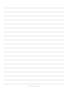 1/2 Lined Paper