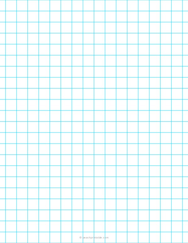 1/2 Plain Graph Paper - Blue