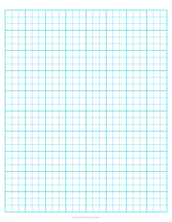1/3 Engineering Graph Paper - Blue