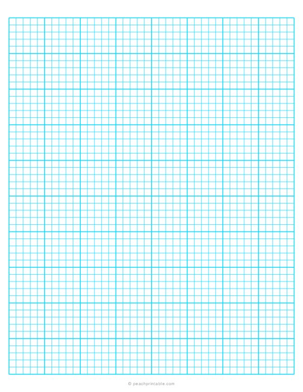 1/5 Engineering Graph Paper - Blue