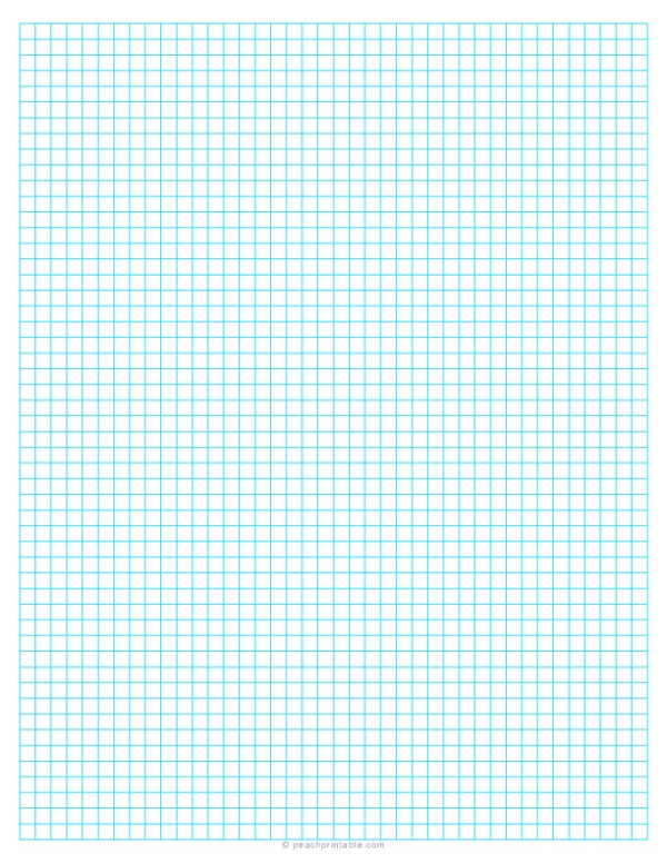 1/5 Graph Paper - Blue