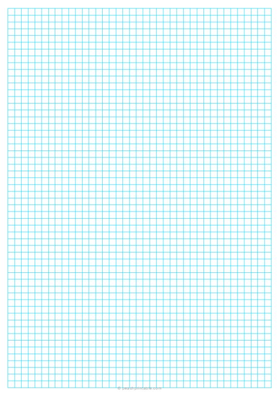 1/5 Graph Paper (A4 Size) - Blue
