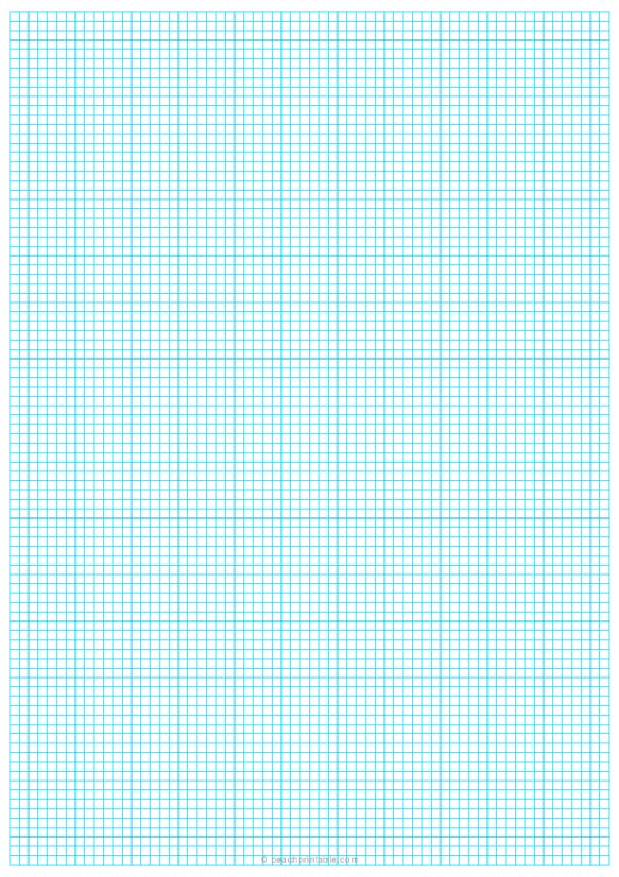 1/8 Plain Graph Paper (A4 Size) - Blue