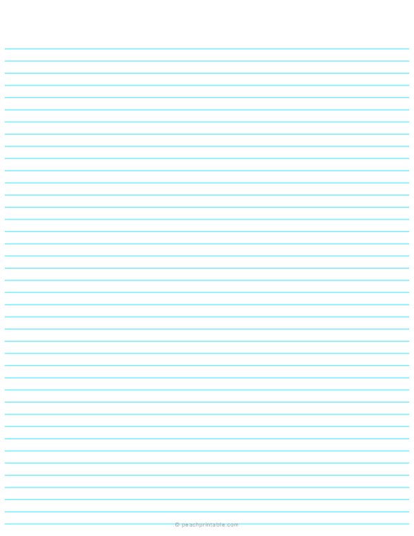 1/4 Lined Paper - Blue