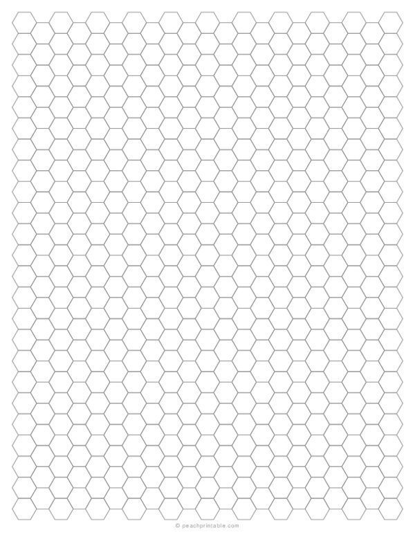 1/2 Hexagon Graph Paper