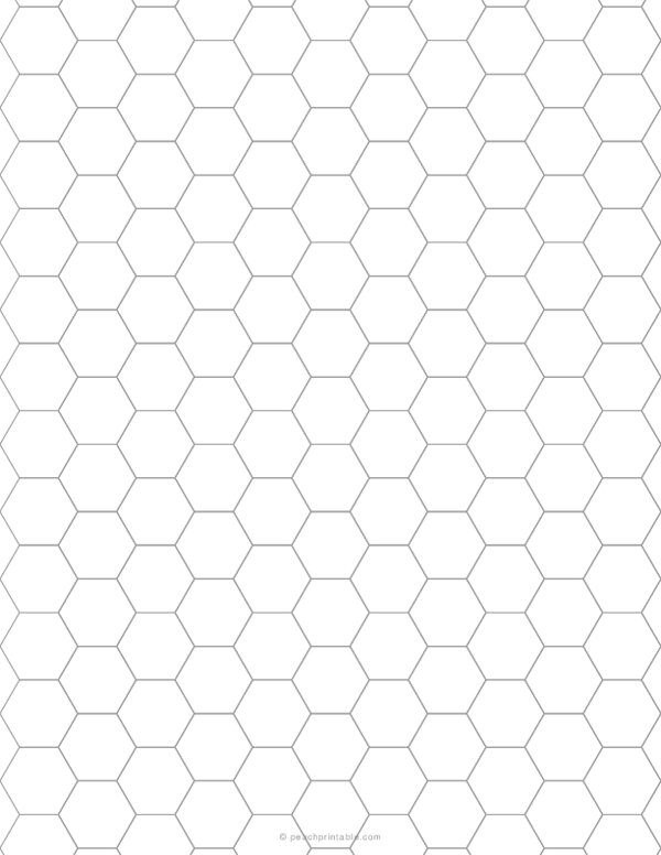1 Hexagon Graph Paper
