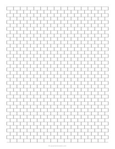 Brick Stitch Graph Paper - 0.5 x 0.25