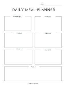 Daily Meal Planner