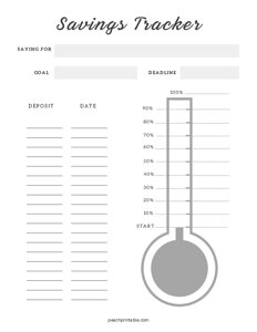 Savings Tracker - Thermometer