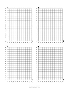 Cartesian Grid Paper - 4 per page