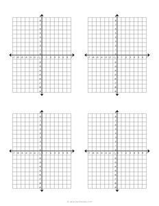 Cartesian Grid - Four Quadrant - 4 per page