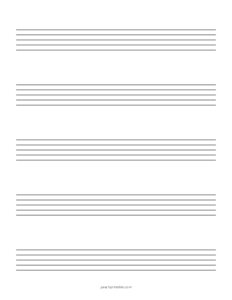 Music Manuscript Paper - 5 Large Staves