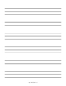 Music Manuscript Paper - 6 Large Staves