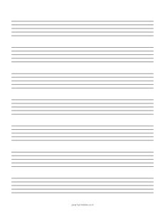 Music Manuscript Paper - 7 Large Staves