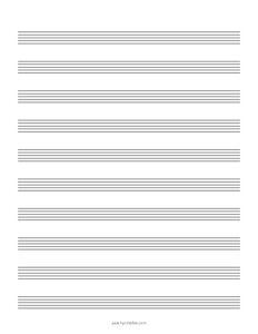 Music Manuscript Paper - 10 Small Staves