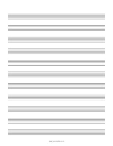 Music Manuscript Paper - 11 Small Staves