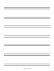 Music Manuscript Paper - 7 Small Staves