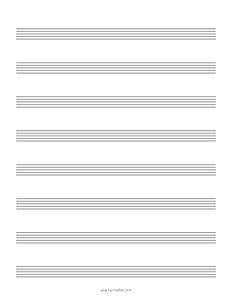 Music Manuscript Paper - 8 Small Staves