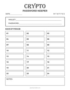 Crypto Password Keeper