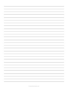 1 Handwriting Paper - 4 Lines