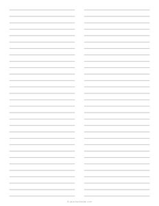 2 Column Lined Paper (College Ruled)