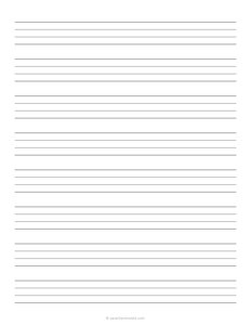 3/4 Handwriting Paper - 4 Lines