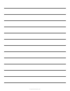 3/4 Low Vision Dark Lined Paper