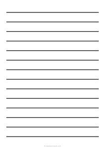 3/4 Low Vision Dark Lined Paper - (A4 Size)