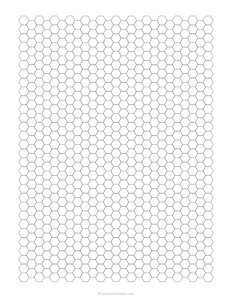 3/8 Hexagonal Graph Paper