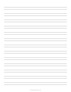 1/2 Double Lined Paper