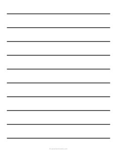 1 Low Vision Dark Lined Paper