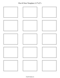 2x1.5 Post It Note Template