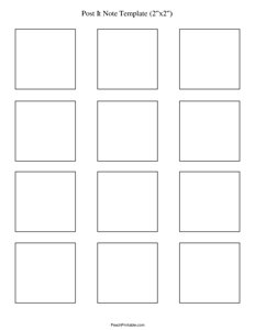 2x2 Post It Note Template