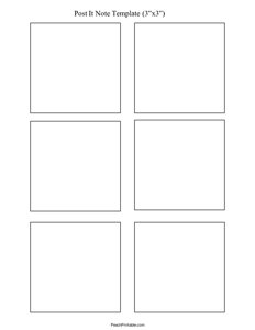 3x3 Post It Note Template