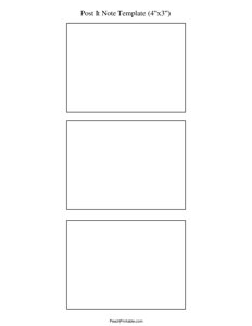 4x3 Post It Note Template