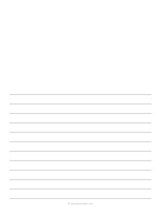 Half Lined Paper