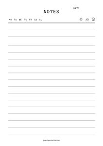 Lined Notes (A4)