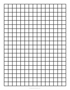 1/2 Low Vision Graph Paper