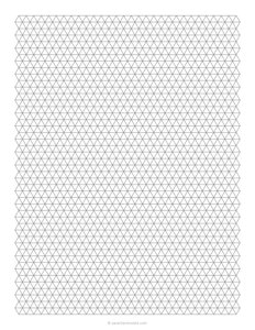 1/4 Triangle Graph Paper