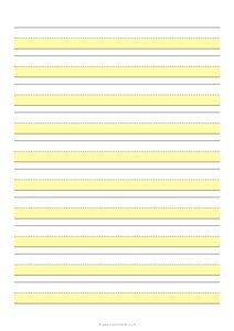 3/4 Highlighted Lined - 3 Lines - (A4)