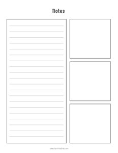 Lined Notes with Boxes