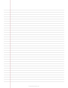 Double Margin College Ruled Lined Paper - Large Border
